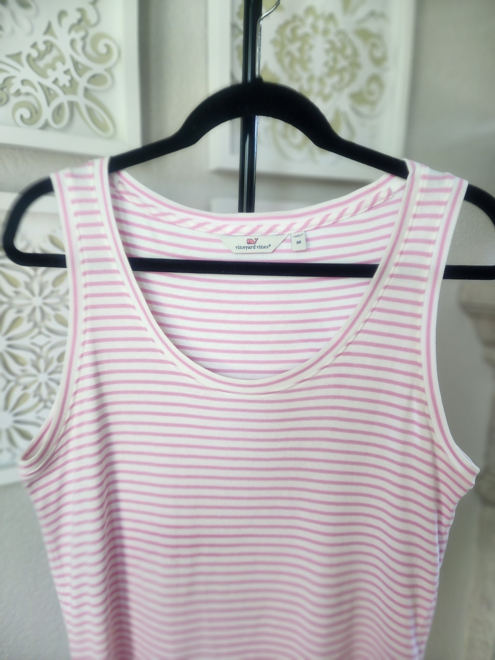 Vineyard Vines Pink & White Striped Tee - Picture 1 of 5